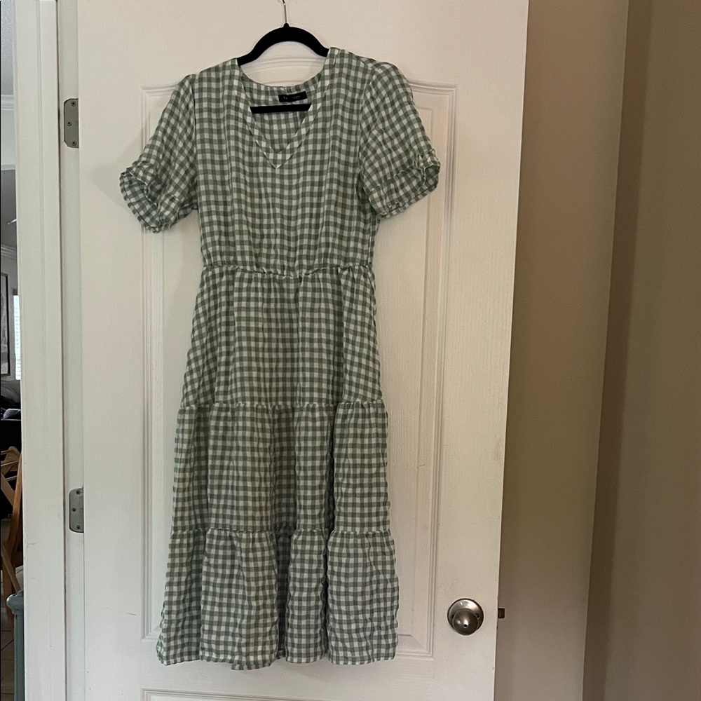 Green Gingham Dress